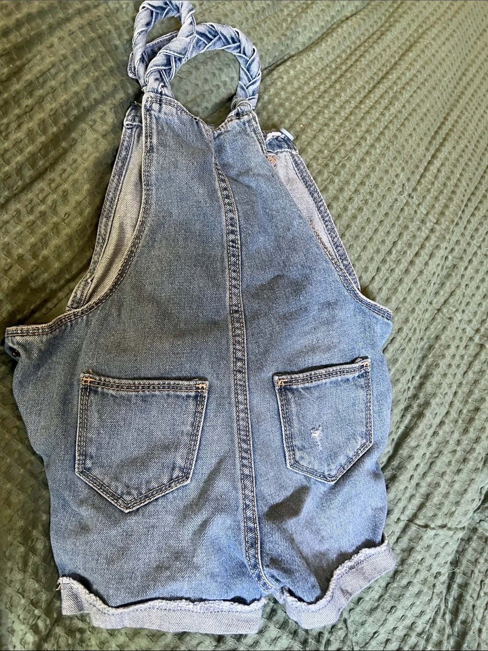 Gap Kids Light Blue Denim Short Overalls